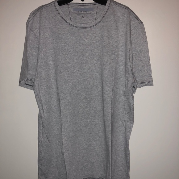 🔴 Men’s Contrast Stitch Crew Neck Soft Wash Tee - Picture 4 of 4